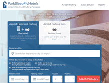 Tablet Screenshot of parksleepflyhotels.com